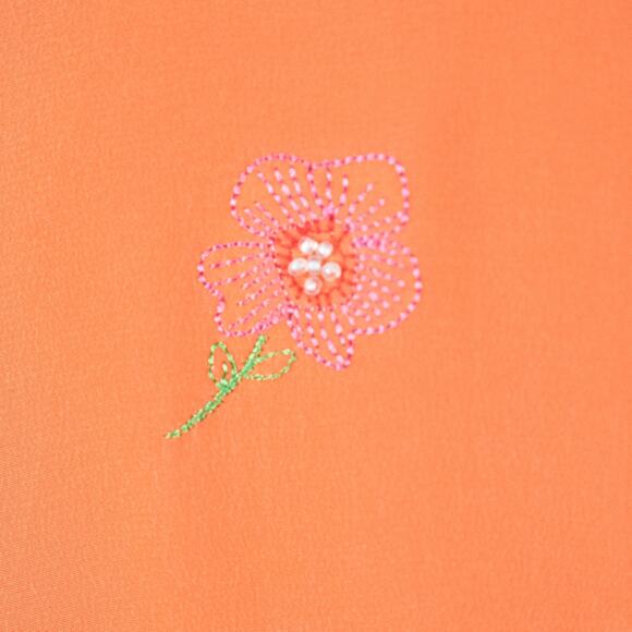 Diane Von Furstenberg Women's Size MEDIUM 100% Silk Beaded Embroidered Blouse - Picture 4 of 9